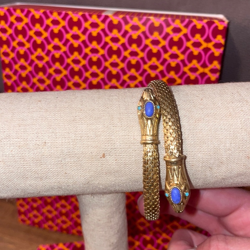 Stella & dot gold snake head bracelet